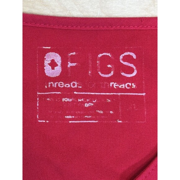 Figs Scrub Top Women’s XL Shocking Pink Threads For Threads 4 Pocket Size - Picture 8 of 11